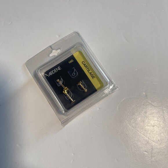 Ardene NEW 3 Pack of Celestial Cartilage Piercings Moon, Star, and Gem Gold - Picture 4 of 8